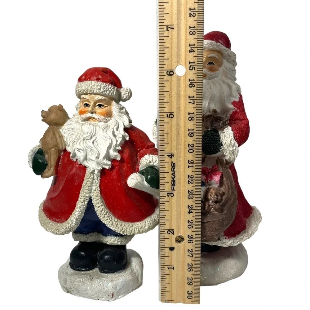 Santa Resin Figurines Lot of 2 Father Christmas Greenbrier‎ International Decor